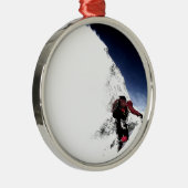 Mountain Climber Extreme Sports Ornament Aus Metall (Rechts)