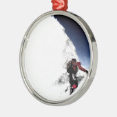 Mountain Climber Extreme Sports Ornament Aus Metall (Links)