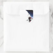 Mountain Climber Extreme Sports Quadratischer Aufkleber (Tasche)