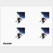 Mountain Climber Extreme Sports Rechteckiger Aufkleber (Blatt)