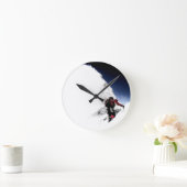 Mountain Climber Extreme Sports Runde Wanduhr (Zuhause)