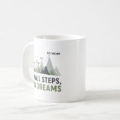 Mountain Climber Goal Progress Inspirational Kaffeetasse (Vorderseite Links)