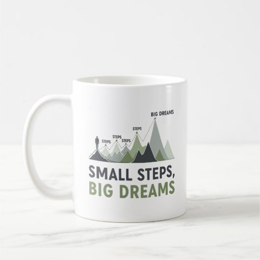 Mountain Climber Goal Progress Inspirational Kaffeetasse (Links)