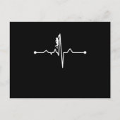 Mountain Climber Heartbeat Rock Climbing Lover Gra Ankündigungspostkarte (Vorderseite)