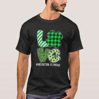 Mountain Climbing Lover Green Kariert Leopard St P T-Shirt