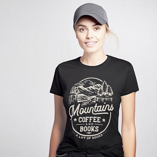 Mountain Coffee Books Vintag T-Shirt