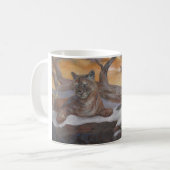 Mountain Cougar Winter Scene Coffee Cup Kaffeetasse (Vorderseite Links)