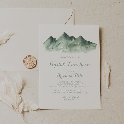 Mountain Country Bridal Luncheon Brautparty Einladung