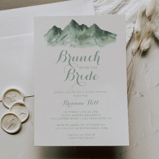 Mountain Country Brunch mit Brautdusche Einladung