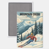 Mountain Creek Skiing New Jersey Reisen Magnet (Vorderseite/Rückseite)