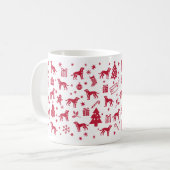 Mountain Cur Weihnachtsdesign Kaffeetasse (Vorderseite Links)