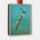 Mountain Daisy Ice Ax Ornament Aus Metall (Rechts)