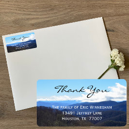 Mountain Dankeschön für das Beileid Label Adressaufkleber