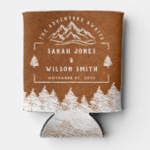 Mountain Destination einfache minimale Hochzeit Dosenkühler (Vorderseite)