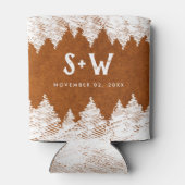 Mountain Destination einfache minimale Hochzeit Dosenkühler (Rückseite)