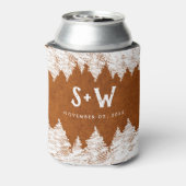 Mountain Destination einfache minimale Hochzeit Dosenkühler (Kanne Rückseite)