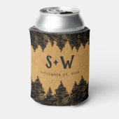 Mountain Destination einfache minimale Hochzeit Dosenkühler (Kanne Rückseite)