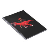 Mountain Dinosaur Biking Trex Cyclist Notizblock (Rechte Seite)