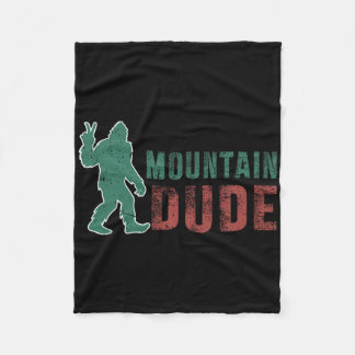 Mountain Dude Lustig Bigfoot Sasquatch Rock On Hik Fleecedecke