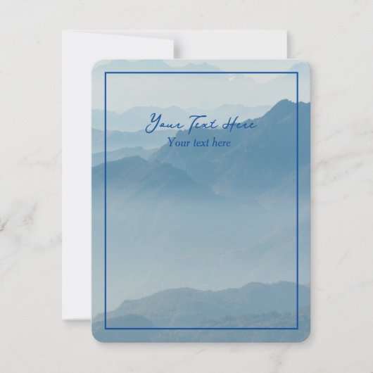 Mountain Editable Card Feiertagskarte (Vorderseite)