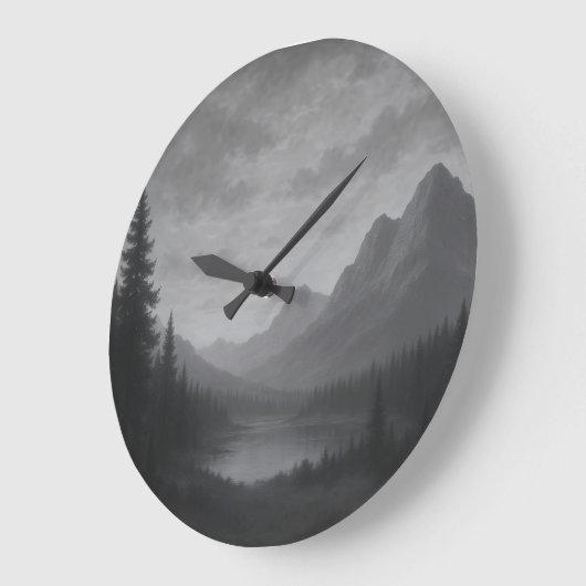 Mountain Escape Clock Große Wanduhr (Winkel)