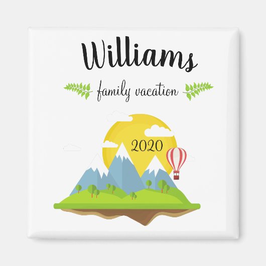 Mountain Family Urlaub Souvenir Reisen Magnet (Vorne)