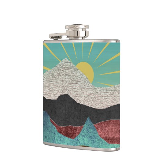 Mountain Fantasy Sunrise Flachmann (Links)