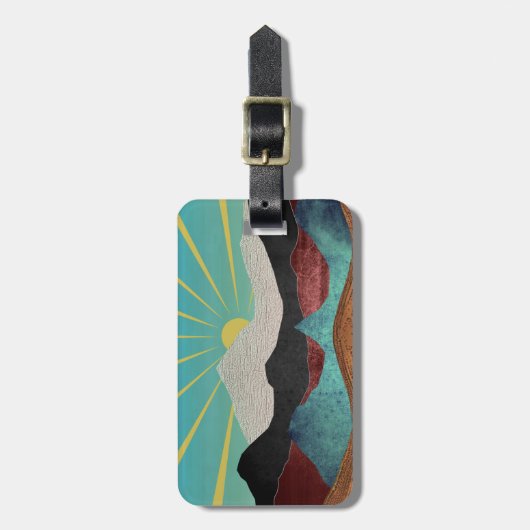 Mountain Fantasy Sunrise Gepäckanhänger (Vorderseite vertikal)