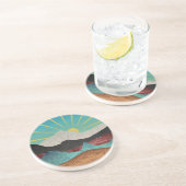 Mountain Fantasy Sunrise Getränkeuntersetzer (Seite)