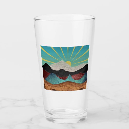 Mountain Fantasy Sunrise Glas (Vorderseite)