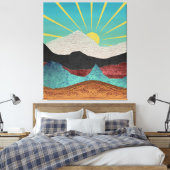 Mountain Fantasy Sunrise Leinwanddruck (Insitu (Schlafzimmer))
