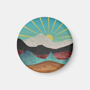 Mountain Fantasy Sunrise Magnet