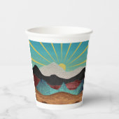 Mountain Fantasy Sunrise Pappbecher (Vorderseite)