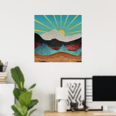 Mountain Fantasy Sunrise Poster (Heimbüro)