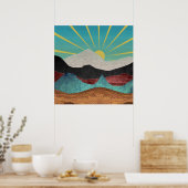 Mountain Fantasy Sunrise Poster (Küche)