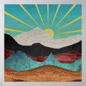Mountain Fantasy Sunrise Poster (Vorne)