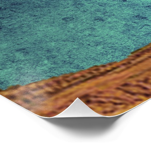 Mountain Fantasy Sunrise Poster (Ecke)