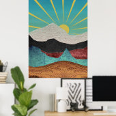 Mountain Fantasy Sunrise Poster (Heimbüro)