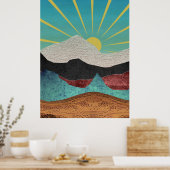 Mountain Fantasy Sunrise Poster (Küche)