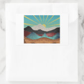 Mountain Fantasy Sunrise Rechteckiger Aufkleber (Tasche)