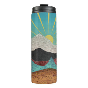 Mountain Fantasy Sunrise Thermosbecher