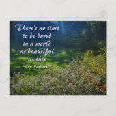 Mountain Field Blue Ridge Mountains Sandburg Zitat Postkarte (Vorderseite)