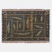 Mountain Fish Woven Blanket Decke (Vorderseite)
