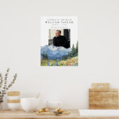 Mountain Floral Celebration Of Life Welcome Sign Poster (Küche)