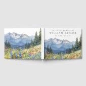 Mountain Floral In Loving Memory Funeral Gästebuch (Voll)