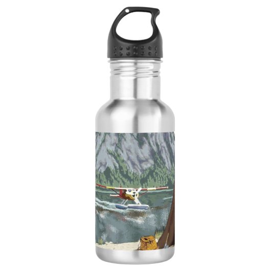 Mountain Flugzeug Adventure Travel Trinkflasche (Vorderseite)
