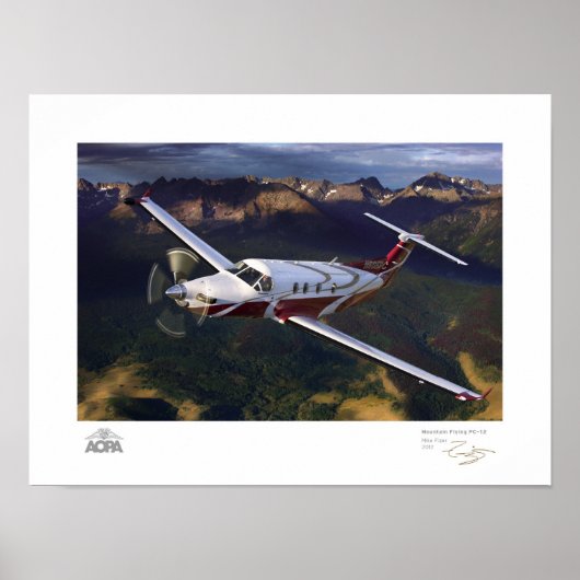 Mountain Flying PC-12 Gallery Poster (Vorne)