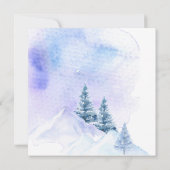 Mountain Forest Animal Winter Onederland Geburtsta Einladung (Rückseite)