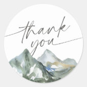 Mountain Forest Baby Dusche Runder Aufkleber (Vorderseite)