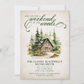 Mountain Forest Bachelorette Wochenende Einladung (Vorderseite)